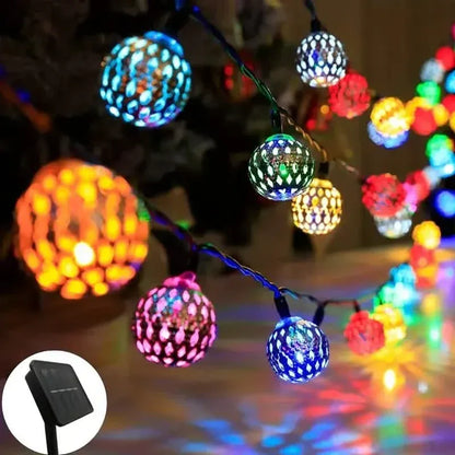 20 LED Moroccan Ball Solar String Lights - A-1 Thread Vault