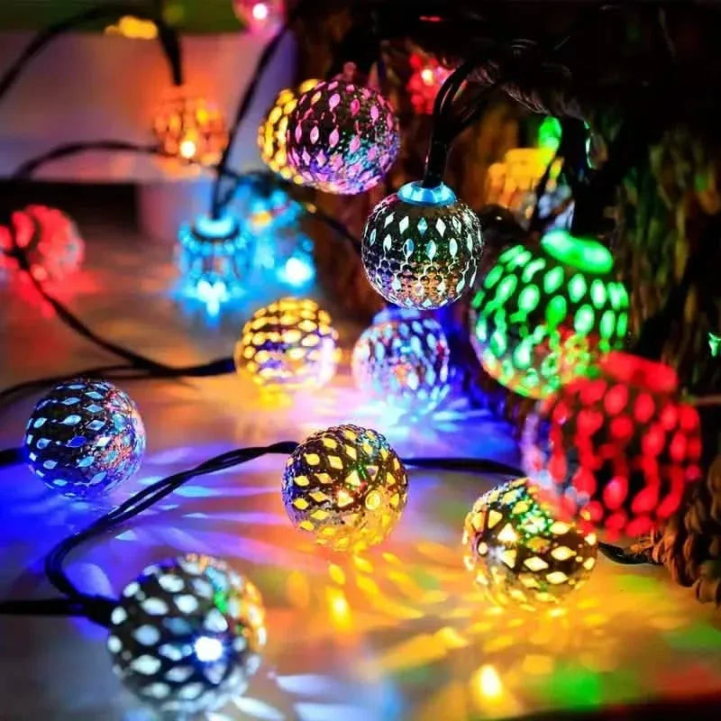20 LED Moroccan Ball Solar String Lights - A-1 Thread Vault