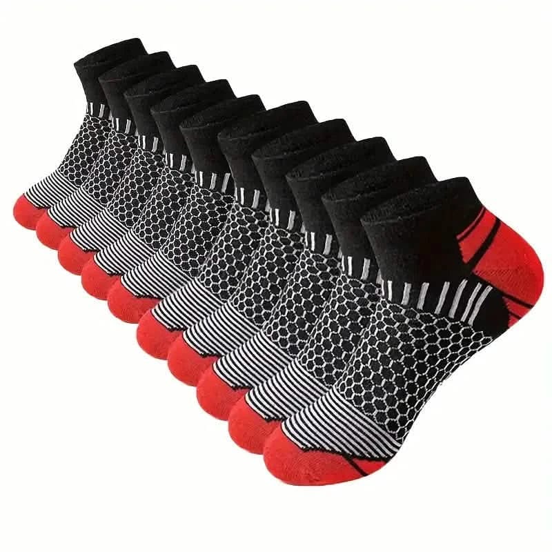 20-Pairs: Men's Outdoor Color Matching Low-Top Socks - A-1 Thread Vault