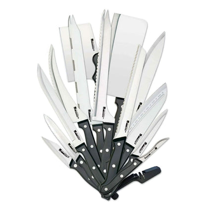 20-Piece: Ronco Full-Tang Handle Professional Kitchen Knife Set - A-1 Thread Vault