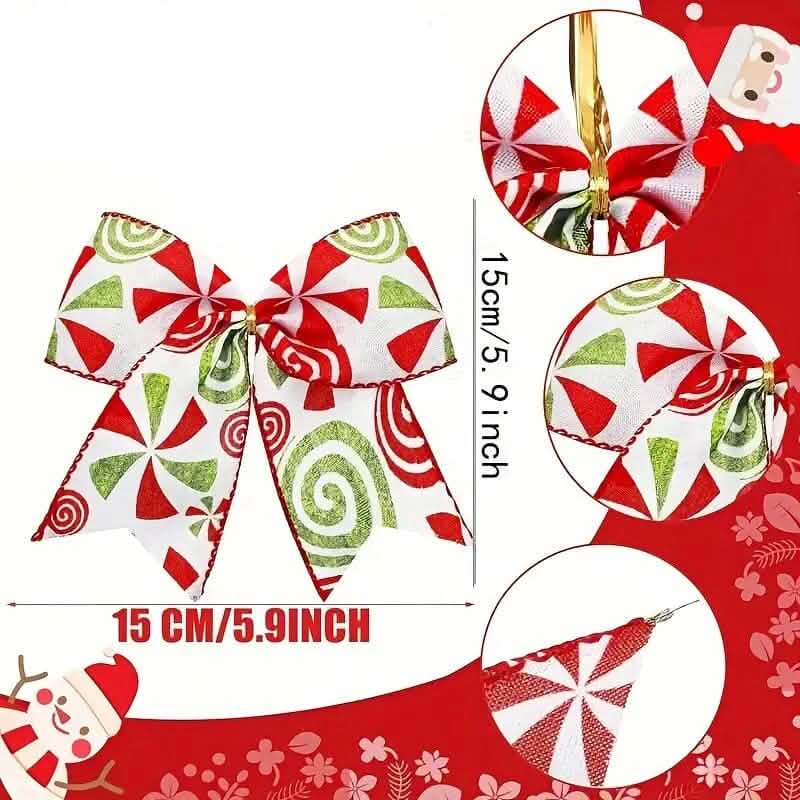 20-Pieces: Christmas Tree Bow Decorations - A-1 Thread Vault