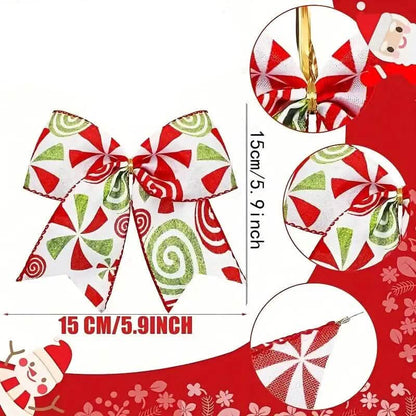 20-Pieces: Christmas Tree Bow Decorations - A-1 Thread Vault