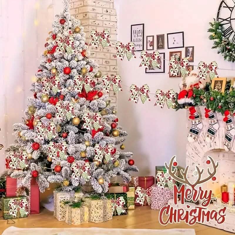 20-Pieces: Christmas Tree Bow Decorations - A-1 Thread Vault