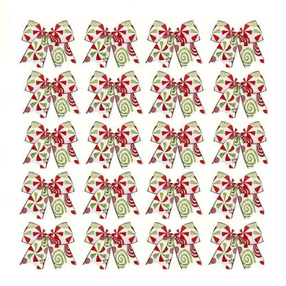 20-Pieces: Christmas Tree Bow Decorations - A-1 Thread Vault
