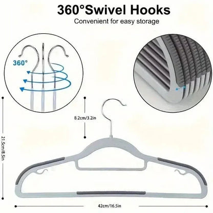 20-Pieces: Slip Traceless Clothes Racks, Sturdy Heavy Duty Coat Durable Hangers - A-1 Thread Vault