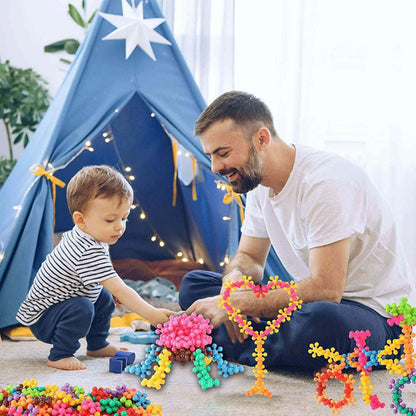 200-Piece: 3D Interlocking Building Blocks STEM Toy - A-1 Thread Vault