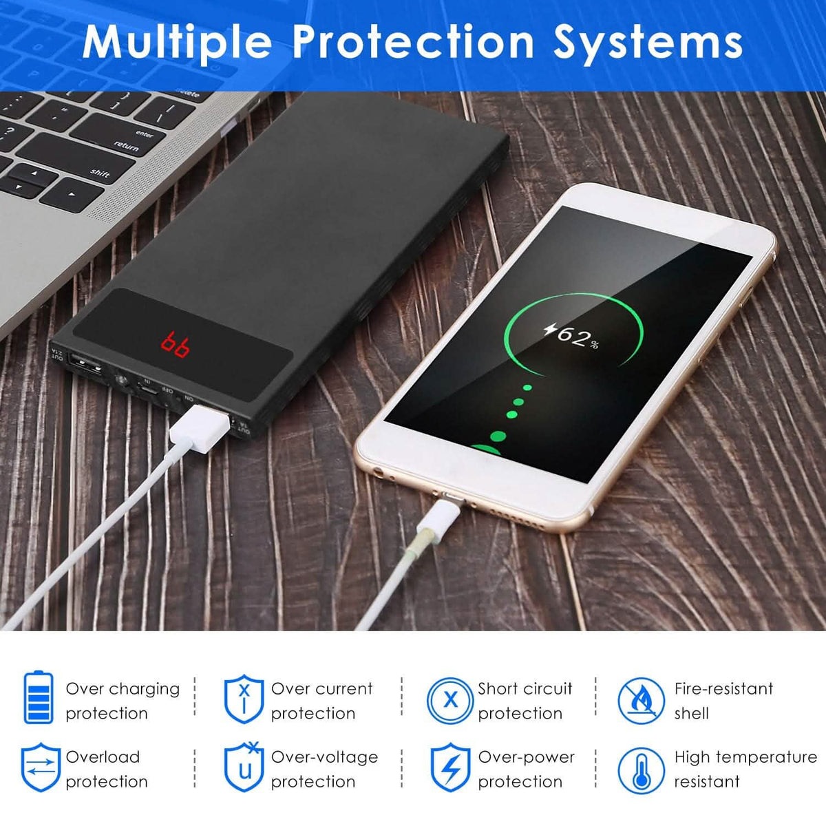 20,000mAh Power Bank Ultra-thin External Battery Pack - A-1 Thread Vault