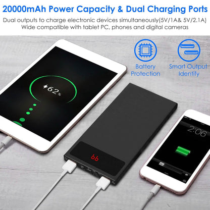 20,000mAh Power Bank Ultra-thin External Battery Pack - A-1 Thread Vault