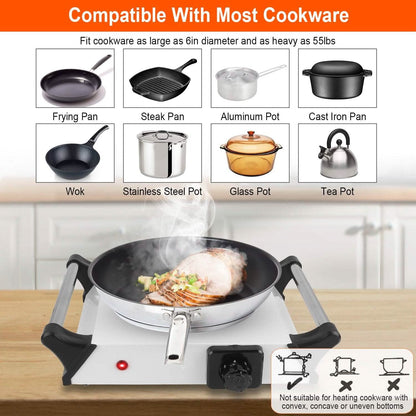 2000W Electric Burner Portable Coil Heating Hot Plate Stove Countertop - A-1 Thread Vault