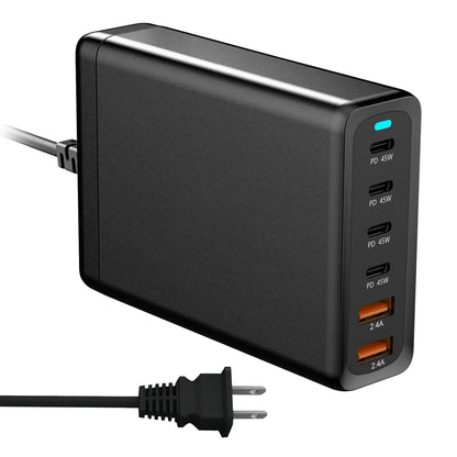200W Fast Wall Charger with 6 Charging Ports Desktop USB Charging Station - A-1 Thread Vault