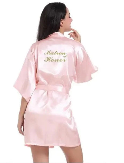 2019 New Bridesmaid Robes Robes Bridal Robes Light Pink Satin Robe Bridesmaid Robes Wedding - A-1 Thread Vault
