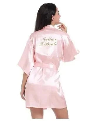 2019 New Bridesmaid Robes Robes Bridal Robes Light Pink Satin Robe Bridesmaid Robes Wedding - A-1 Thread Vault