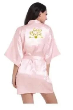 2019 New Bridesmaid Robes Robes Bridal Robes Light Pink Satin Robe Bridesmaid Robes Wedding - A-1 Thread Vault
