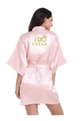 2019 New Bridesmaid Robes Robes Bridal Robes Light Pink Satin Robe Bridesmaid Robes Wedding - A-1 Thread Vault