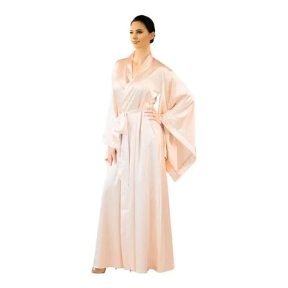 2019 New Solid Robes Women Black Red Long Sleeve Nightgown Ladies Girls Silk Satin Smooth Spring Lace Sleepwear Female Bathrobe - A-1 Thread Vault
