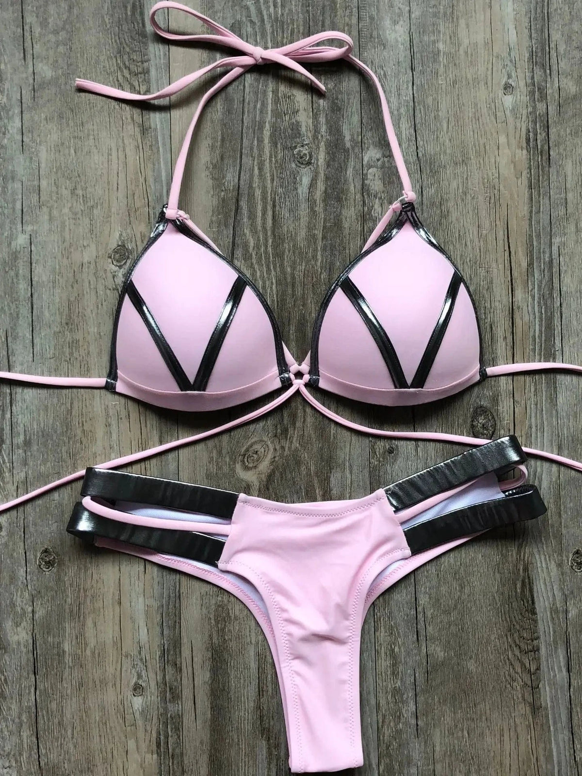 2023 Gold Stamping Women Bikini Set Sexy Padded Women Swimsuit Push Up Bikini Swimwear Summer Beachwear Brazil Bathing Suit - A-1 Thread Vault
