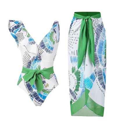 2023 Sexy Fashion One Piece Swimsuit Solid 3D Flower Summer Women Swimwear Beachwear Summer Luxury Monokini Bathing Suit - A-1 Thread Vault