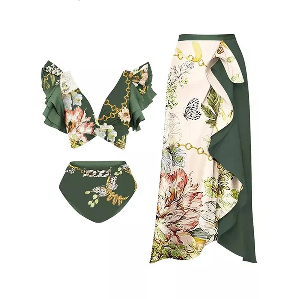 2023 Sexy Fashion One Piece Swimsuit Solid 3D Flower Summer Women Swimwear Beachwear Summer Luxury Monokini Bathing Suit - A-1 Thread Vault