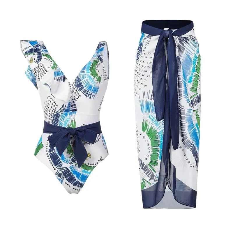 2023 Sexy Fashion One Piece Swimsuit Solid 3D Flower Summer Women Swimwear Beachwear Summer Luxury Monokini Bathing Suit - A-1 Thread Vault