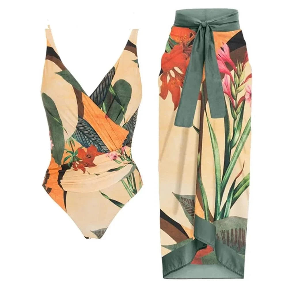 2023 Sexy Fashion One Piece Swimsuit Solid 3D Flower Summer Women Swimwear Beachwear Summer Luxury Monokini Bathing Suit - A-1 Thread Vault