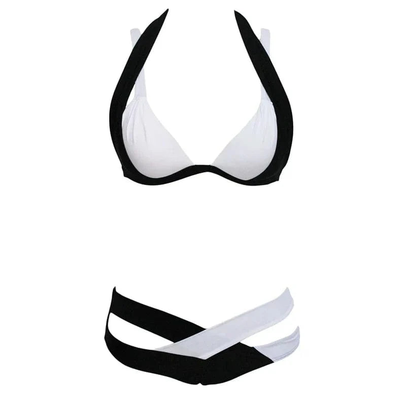2023 Sexy Women High Waist Bikini Swimsuit Swimwear Female Thong Brazilian Biquini Bikini Swimming Set Bathing Suit Large Size - A-1 Thread Vault