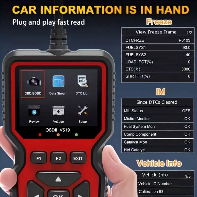 2024 Advanced V519 OBD2 Scanner Tool - A-1 Thread Vault
