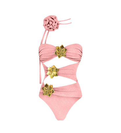 2024 High Quality One Piece Swimsuit Floral Ruffle Printed Push Up Women Bikini Set Swimwear Slimming Bathing Suit Beach Wear - A-1 Thread Vault