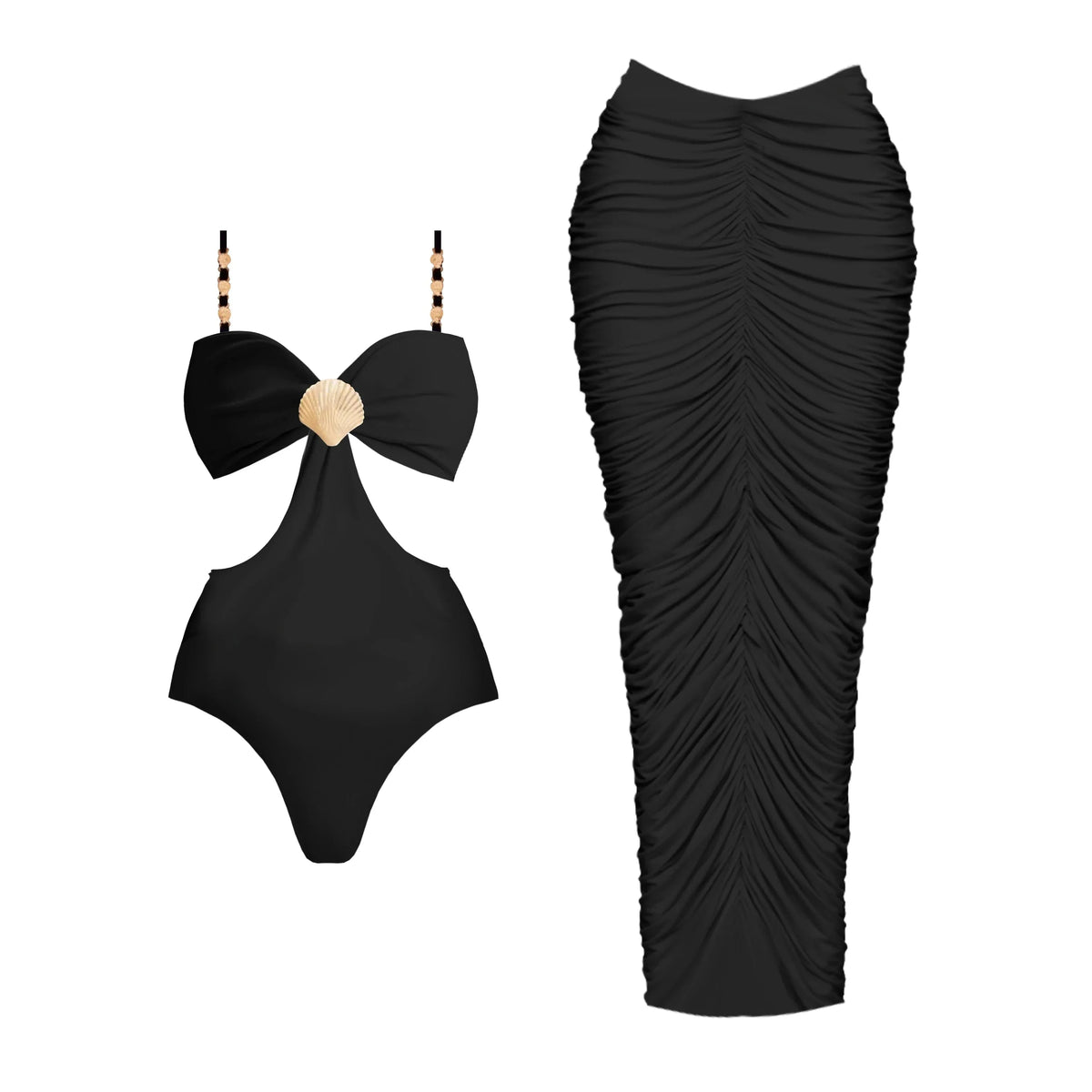 2024 High Quality One Piece Swimsuit Floral Ruffle Printed Push Up Women Bikini Set Swimwear Slimming Bathing Suit Beach Wear - A-1 Thread Vault