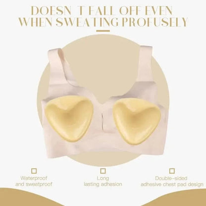2024 New Hot Double Sided Adhesive Sticky Bra Inserts Push Up Thick Sponge Breast Lift Pads Women Swimsuit Bikini Cup Enhancer - A-1 Thread Vault
