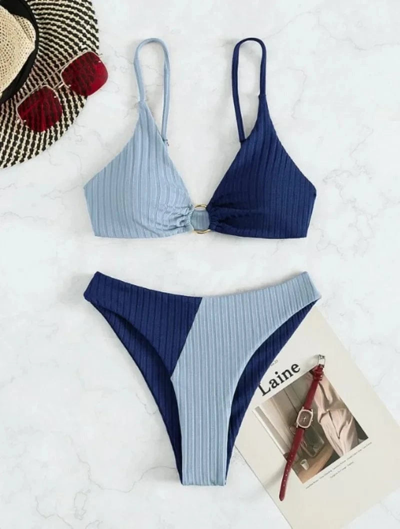 2024 Sexy Bikinis Women's Swimwear Push Up High Waist Swimsuits High Cut Bathing Suits Push Up Beach Bikini Set Female Biquini - A-1 Thread Vault