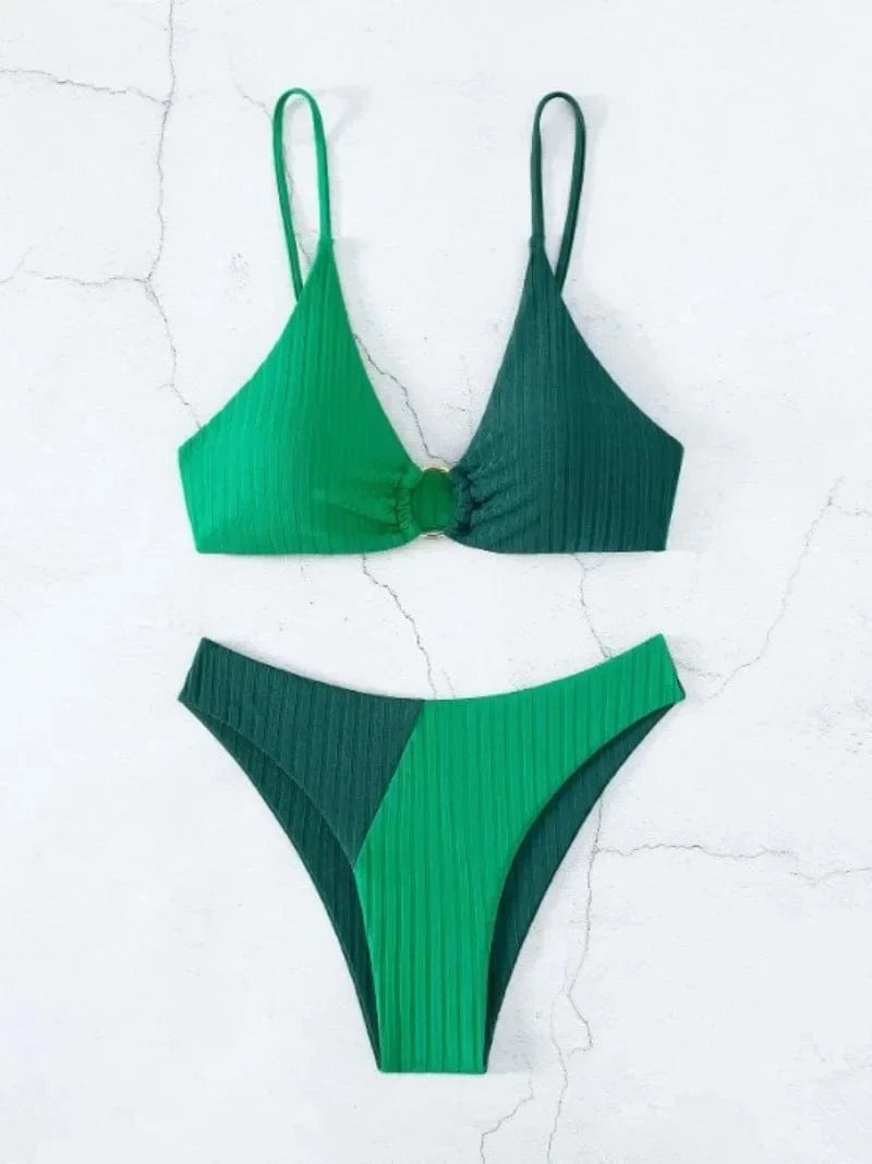 2024 Sexy Bikinis Women's Swimwear Push Up High Waist Swimsuits High Cut Bathing Suits Push Up Beach Bikini Set Female Biquini - A-1 Thread Vault