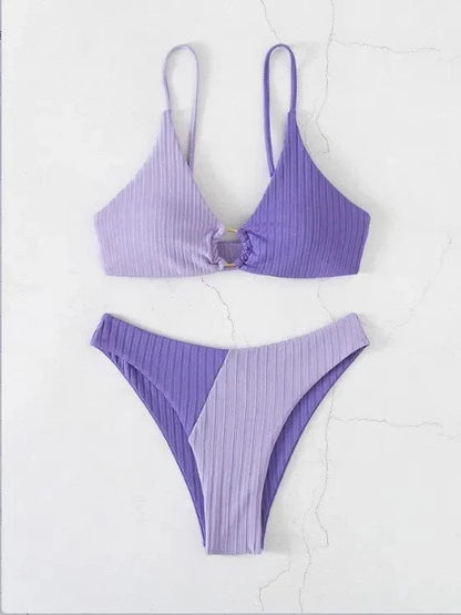 2024 Sexy Bikinis Women's Swimwear Push Up High Waist Swimsuits High Cut Bathing Suits Push Up Beach Bikini Set Female Biquini - A-1 Thread Vault