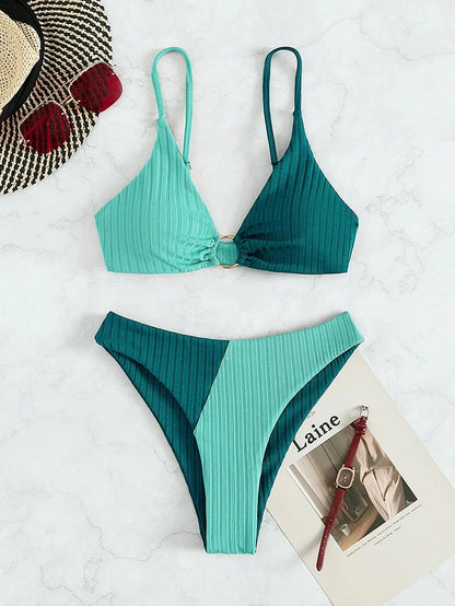 2024 Sexy Bikinis Women's Swimwear Push Up High Waist Swimsuits High Cut Bathing Suits Push Up Beach Bikini Set Female Biquini - A-1 Thread Vault