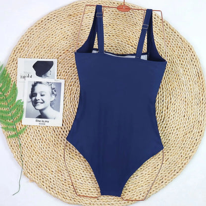 2024 Sexy One Piece Women Swimsuit Push Up Bikini Beach Bodysuit Monokini Tummy Control Swimwear Plus Size Bathing Suit - A-1 Thread Vault