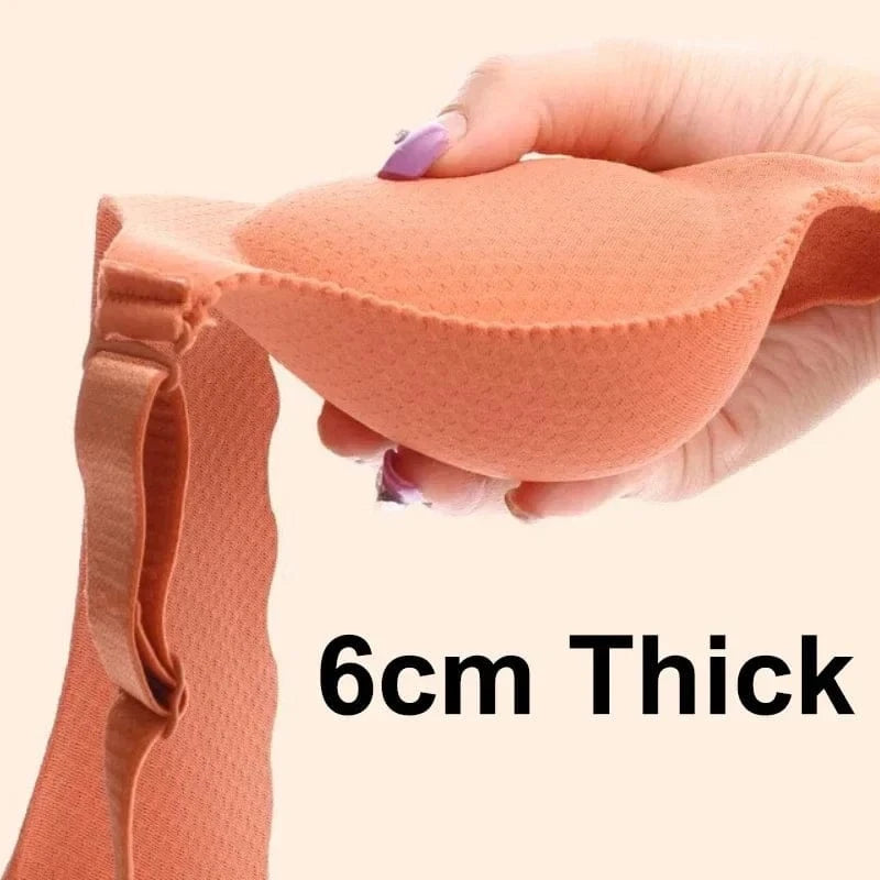 2025 Extreme Push-Up Bra 8cm Pads for Small Bust Wireless Double Cup Lift & Natural Shape Adjustable Plunge Deep V Bras - A-1 Thread Vault