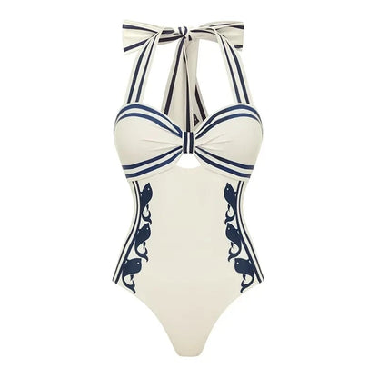 2025 High Quality One Piece Swimsuit Floral Ruffle Printed Push Up Women Bikini Set Swimwear Slimming Bathing Suit Beach Wear - A-1 Thread Vault