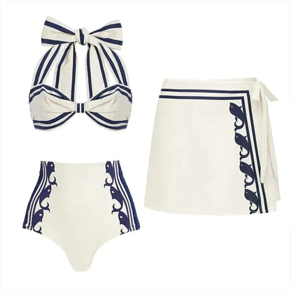 2025 High Quality One Piece Swimsuit Floral Ruffle Printed Push Up Women Bikini Set Swimwear Slimming Bathing Suit Beach Wear - A-1 Thread Vault