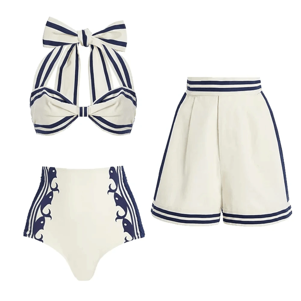 2025 High Quality One Piece Swimsuit Floral Ruffle Printed Push Up Women Bikini Set Swimwear Slimming Bathing Suit Beach Wear - A-1 Thread Vault