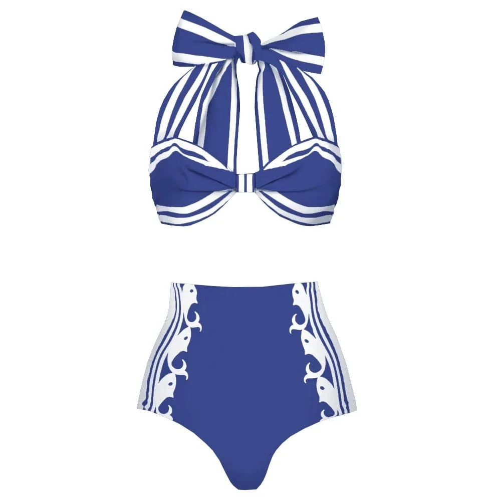 2025 High Quality One Piece Swimsuit Floral Ruffle Printed Push Up Women Bikini Set Swimwear Slimming Bathing Suit Beach Wear - A-1 Thread Vault