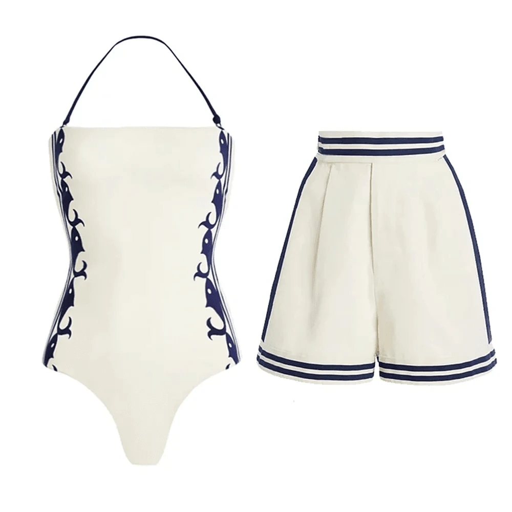 2025 High Quality One Piece Swimsuit Floral Ruffle Printed Push Up Women Bikini Set Swimwear Slimming Bathing Suit Beach Wear - A-1 Thread Vault