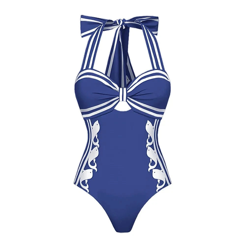 2025 High Quality One Piece Swimsuit Floral Ruffle Printed Push Up Women Bikini Set Swimwear Slimming Bathing Suit Beach Wear - A-1 Thread Vault