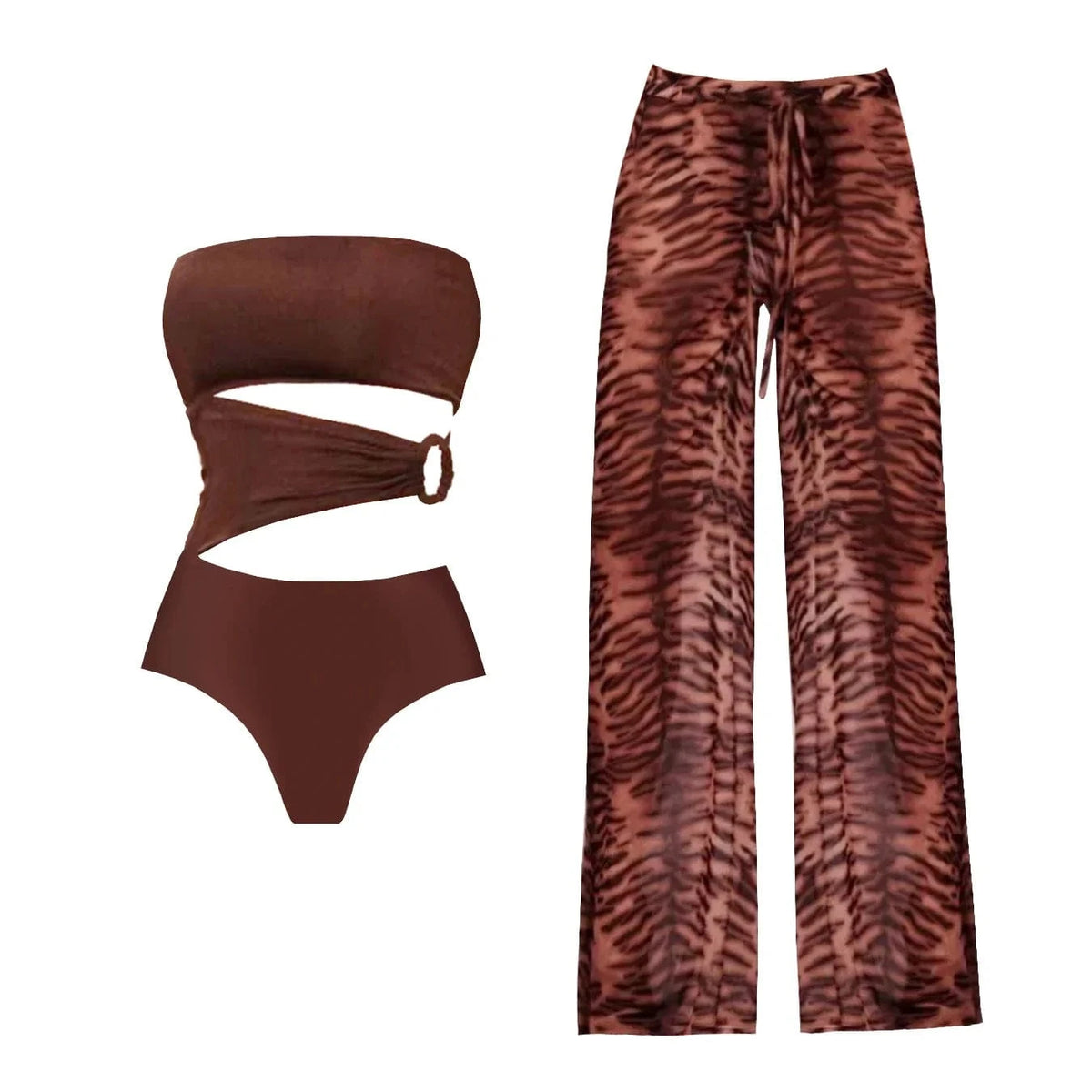 2025 New Arrival Push Up One Piece Swimsuit Ruffle Beach Wear Swimwear Women Wrap Skirt Swimsuit Cover Up Sexy Sarong Plage - A-1 Thread Vault