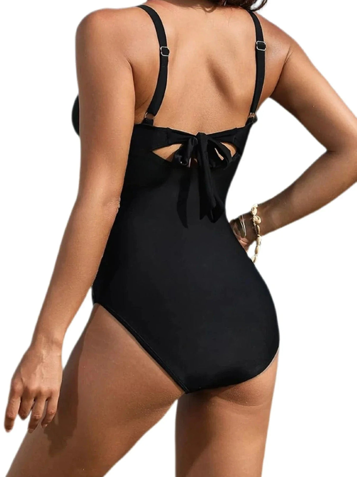 2025 New Mesh Cross One Piece Swimsuit For Women Cross Push Up Swimwear Female Bodysuit Monokini Bathing Suit Summer Beachwear - A-1 Thread Vault