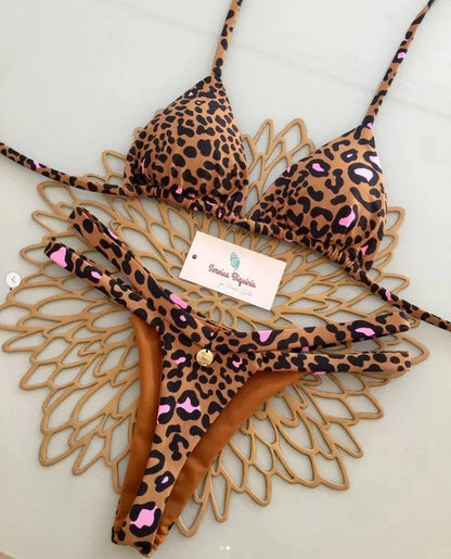 2025 New Sexy Prints Mciro Bikini Set Women Holiday Swimsuit Lace-up Swimwear 2 Piece Set Backless Biquine Brasileiro Beachwear - A-1 Thread Vault