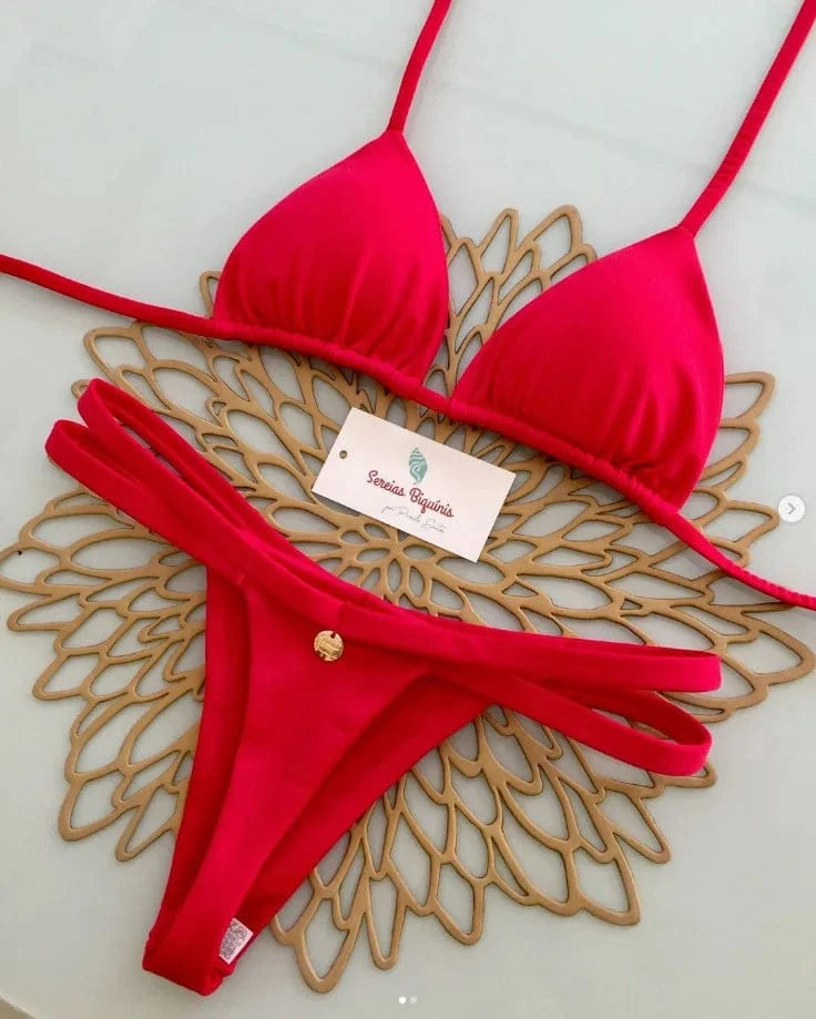 2025 New Sexy Prints Mciro Bikini Set Women Holiday Swimsuit Lace-up Swimwear 2 Piece Set Backless Biquine Brasileiro Beachwear - A-1 Thread Vault