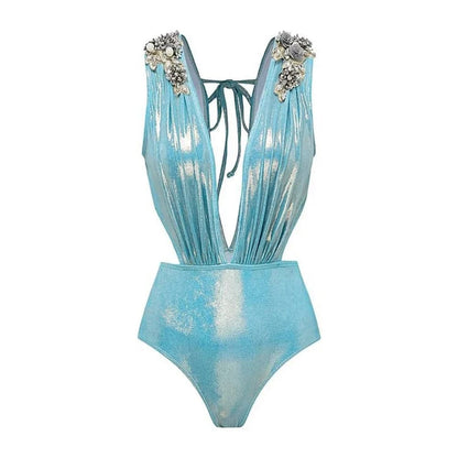 2025 New Swimsuit High-End Design 2/3Pcs Floral Print Ruffle Slimming Holiday Sexy Hot Spring One Piece Swimsuit for Women - A-1 Thread Vault