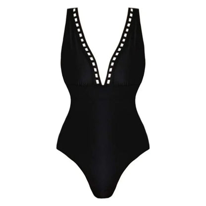 2025 Sexy Women's Swimsuit New Strapless Simple One-piece Swimwear with Shorts Two-piece Set Sliming Bodysuit Beachwear Monokini - A-1 Thread Vault