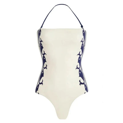 2025 Sexy Women's Swimsuit New Strapless Simple One-piece Swimwear with Shorts Two-piece Set Sliming Bodysuit Beachwear Monokini - A-1 Thread Vault