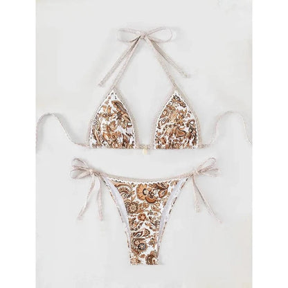 2026 New Halter String Triangle Two Piece Bikini Women Swimwear Female Swimsuit Bathers Bathing Swimming Suit Beachwear Summer - A-1 Thread Vault