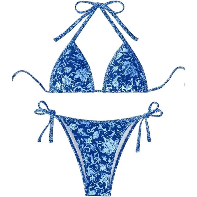 2026 New Halter String Triangle Two Piece Bikini Women Swimwear Female Swimsuit Bathers Bathing Swimming Suit Beachwear Summer - A-1 Thread Vault